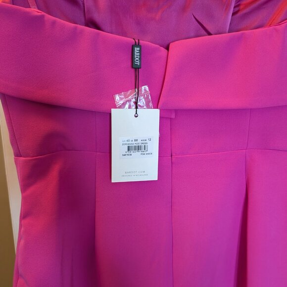NEW w/tags Zorianna midi dress in pink shock  8/M (comes a little narrow) - Picture 6 of 11